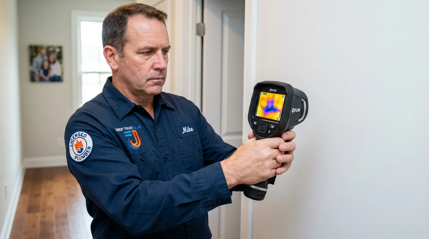 Thermal imaging leak detection by Johns Plumbing LLC in Hartford